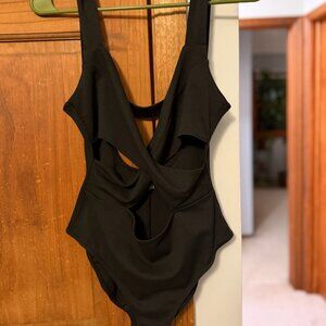 Black Cut Out Bodysuit, MEDIUM